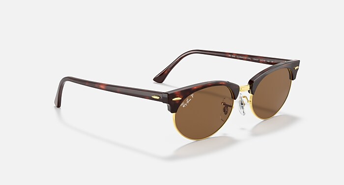 CLUBMASTER OVAL Sunglasses in Tortoise and B-15 Brown