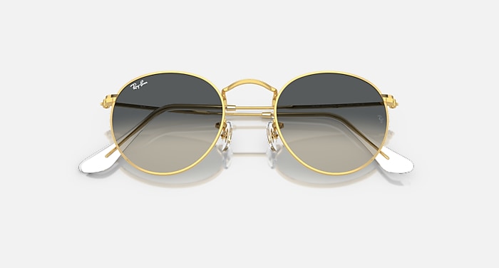 ROUND METAL Sunglasses in Gold and Grey RB3447 Ray-Ban® IE