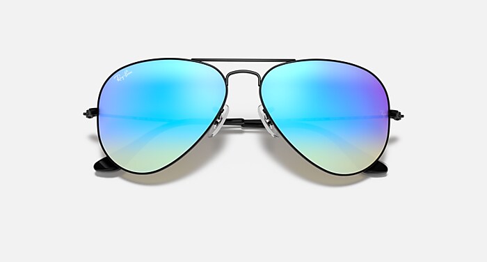 AVIATOR FLASH LENSES GRADIENT Sunglasses in Black and Blue  display picture 2