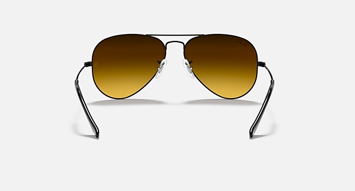Ray-Ban Sunglasses Unisex Aviator Flash Lenses Gradient - Black Frame Blue Lenses 55-14