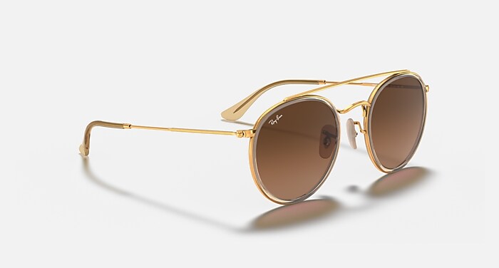 Ray-Ban RB3647N Round Double Bridge M (51 - 22) with Brown