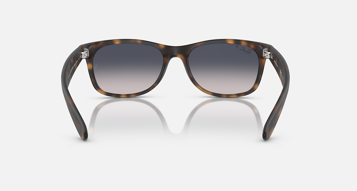 Ray-Ban Sunglasses Unisex New Wayfarer Classic - Havana Frame Blue Lenses 55-18 Polarized