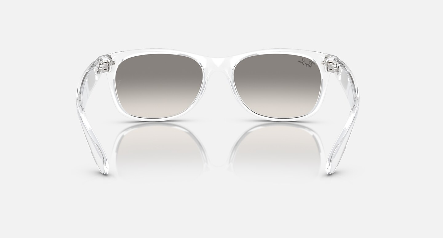 Ray-Ban Sunglasses New Wayfarer Classic Transparent Frame Grey Lenses