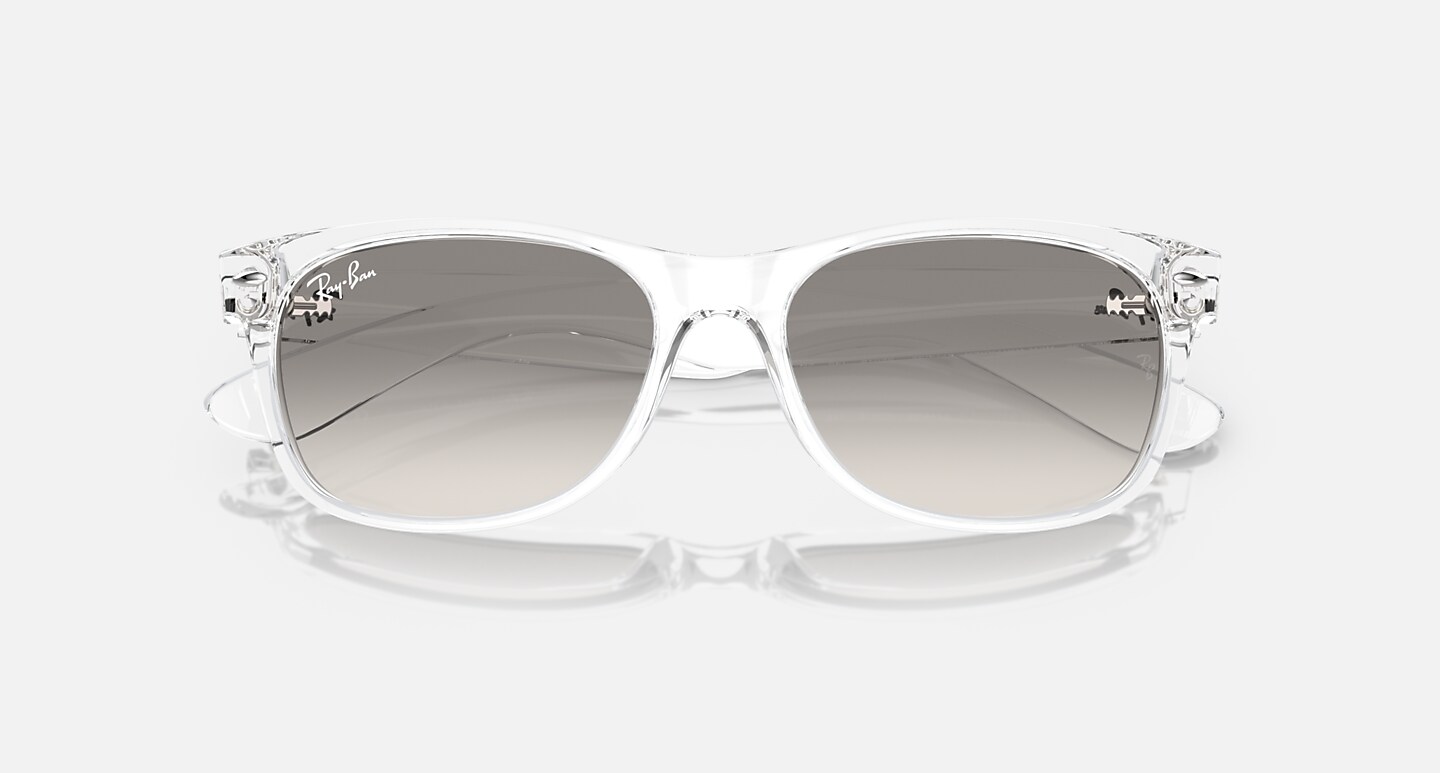 Ray-Ban Sunglasses New Wayfarer Classic Transparent Frame Grey Lenses