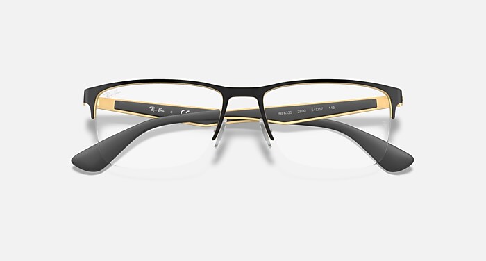RB6335 OPTICS Eyeglasses with Black On Gold Frame - RB6335 | Ray