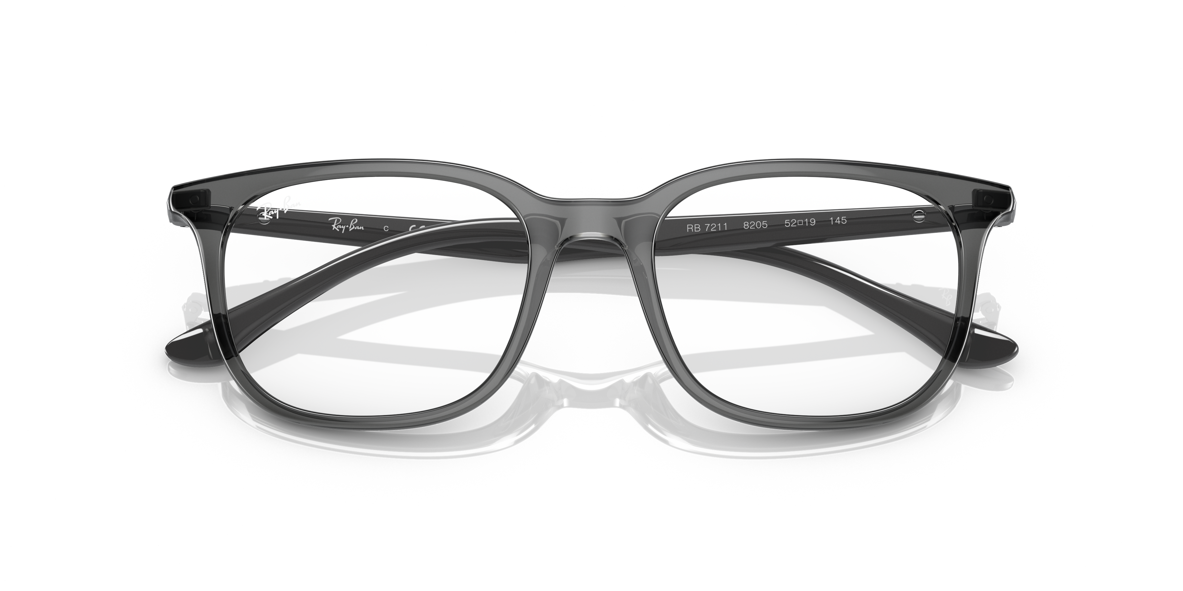 Ray-Ban Rb7211 Optics Eyeglasses Grey Frame Clear Lenses Polarized 52-19 95$