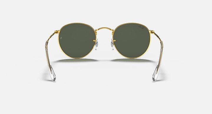Ray-Ban Sunglasses Round Metal Legend Gold Gold Frame Green Lenses