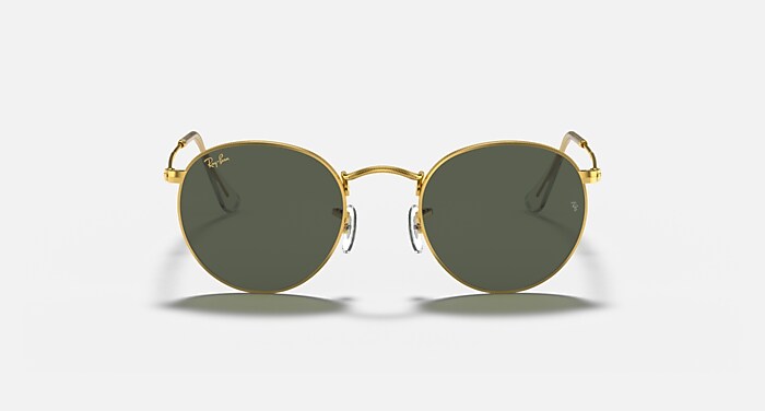 Ray-Ban Sunglasses Round Metal Legend Gold Gold Frame Green Lenses