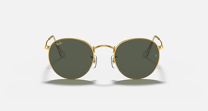 Ray-Ban Sunglasses Round Metal Legend Gold Gold Frame Green Lenses