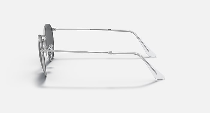 Ray-Ban Sunglasses Round Metal Legend Gold Silver Frame Grey Lenses