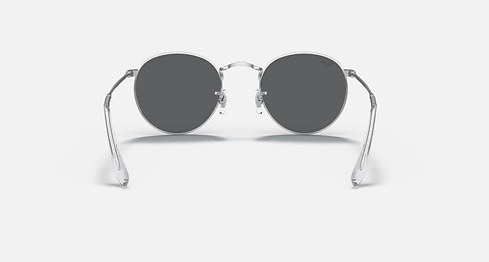 Ray-Ban Sunglasses Round Metal Legend Gold Silver Frame Grey Lenses