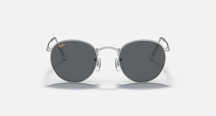Ray-Ban Sunglasses Round Metal Legend Gold Silver Frame Grey Lenses
