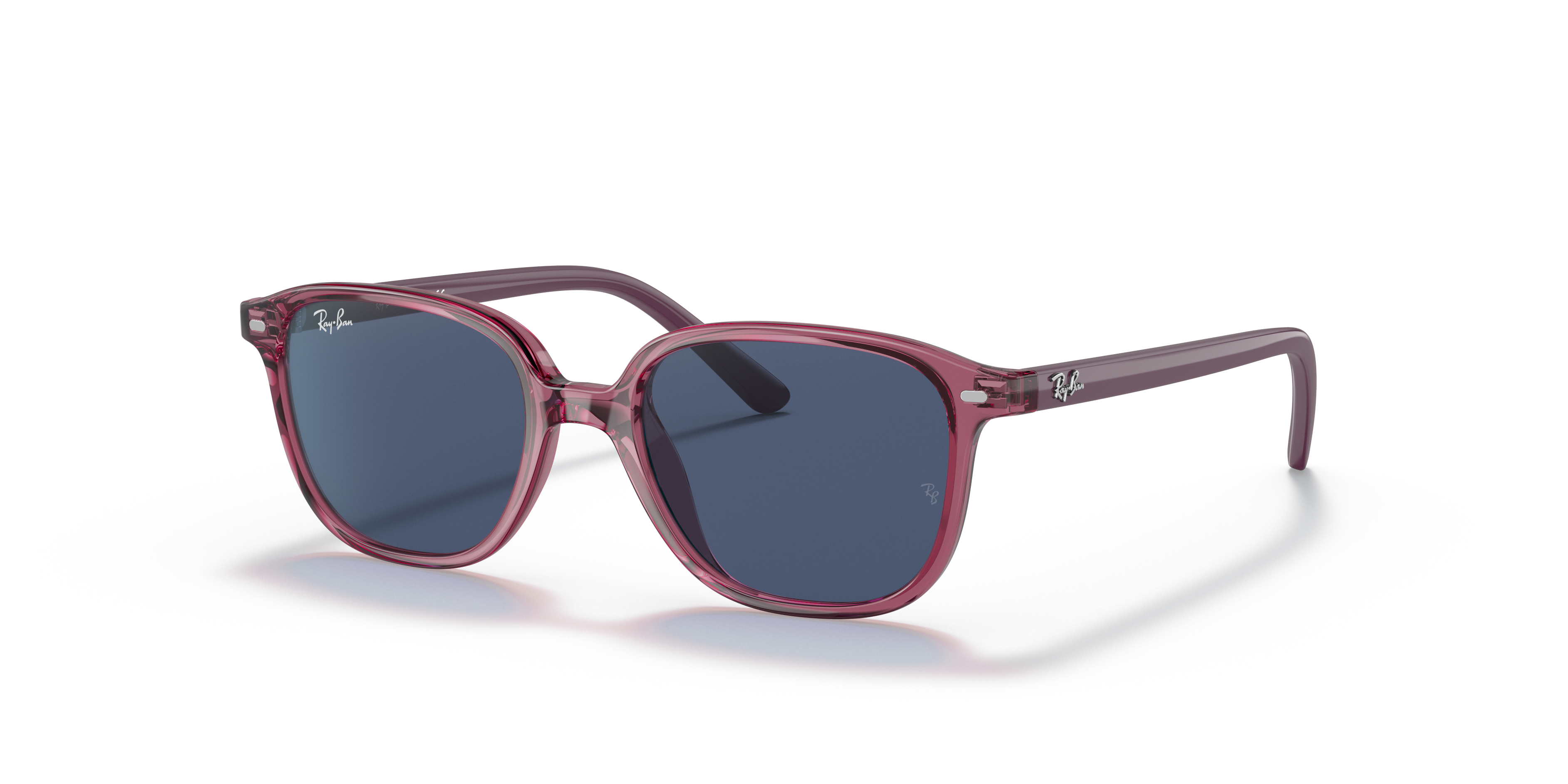LEONARD KIDS Polished Transparent Pink Frame Dark Blue Lenses 45-16