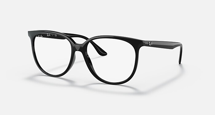 Ray-Ban Eyeglasses Woman Rb4378v Optics Prescription - Black Frame Clear Lenses 54-16 Polarized