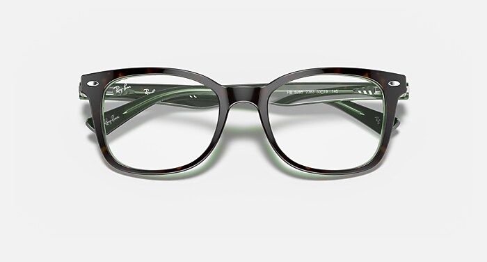 Ray-Ban Eyeglasses Rb5285 Optics Black Frame Clear Lenses