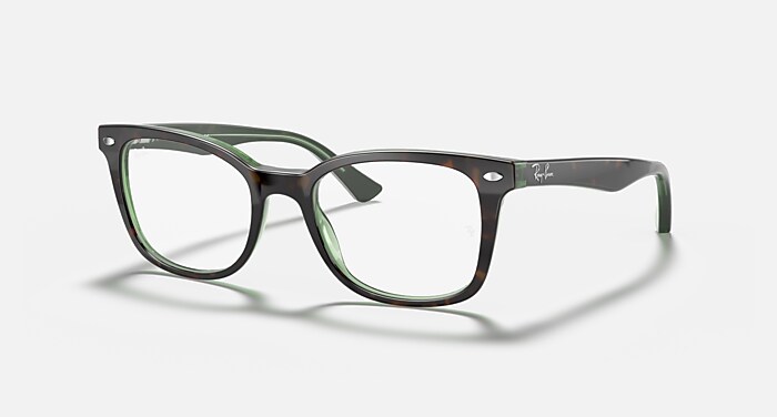 Ray-Ban Eyeglasses Woman Rb5285 Optics Prescription - Tortoise Frame Clear Lenses 53-19 Polarized