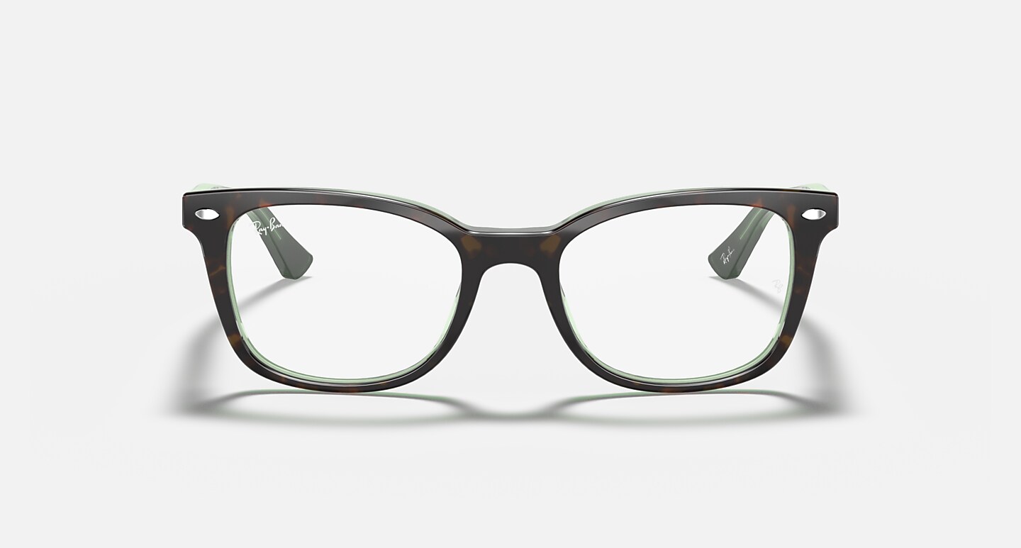 Ray-Ban Eyeglasses Woman Rb5285 Optics Prescription - Tortoise Frame Clear Lenses 53-19 Polarized