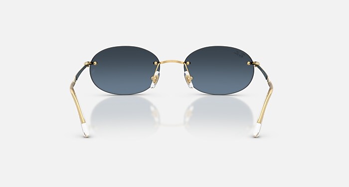 Ray-Ban Sunglasses Unisex Rb3767 - Arista Gold Frame Blue Lenses 54-18