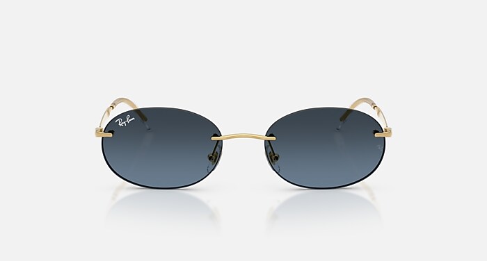 Ray-Ban Sunglasses Unisex Rb3767 - Arista Gold Frame Blue Lenses 54-18