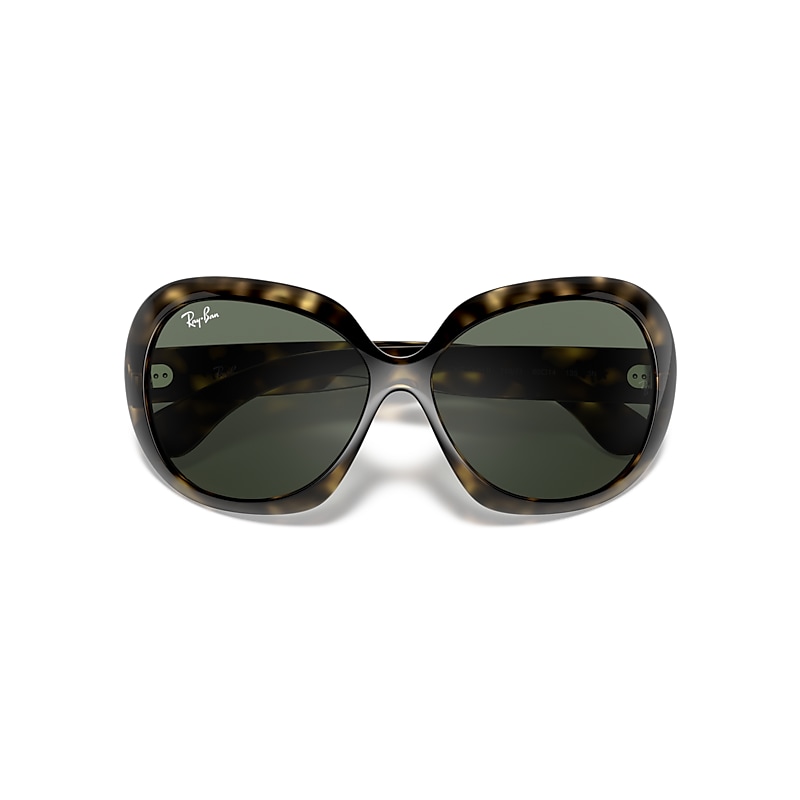 Ray-Ban Jackie Ohh II Sunglasses Light Havana Frame Green Lenses 60-14