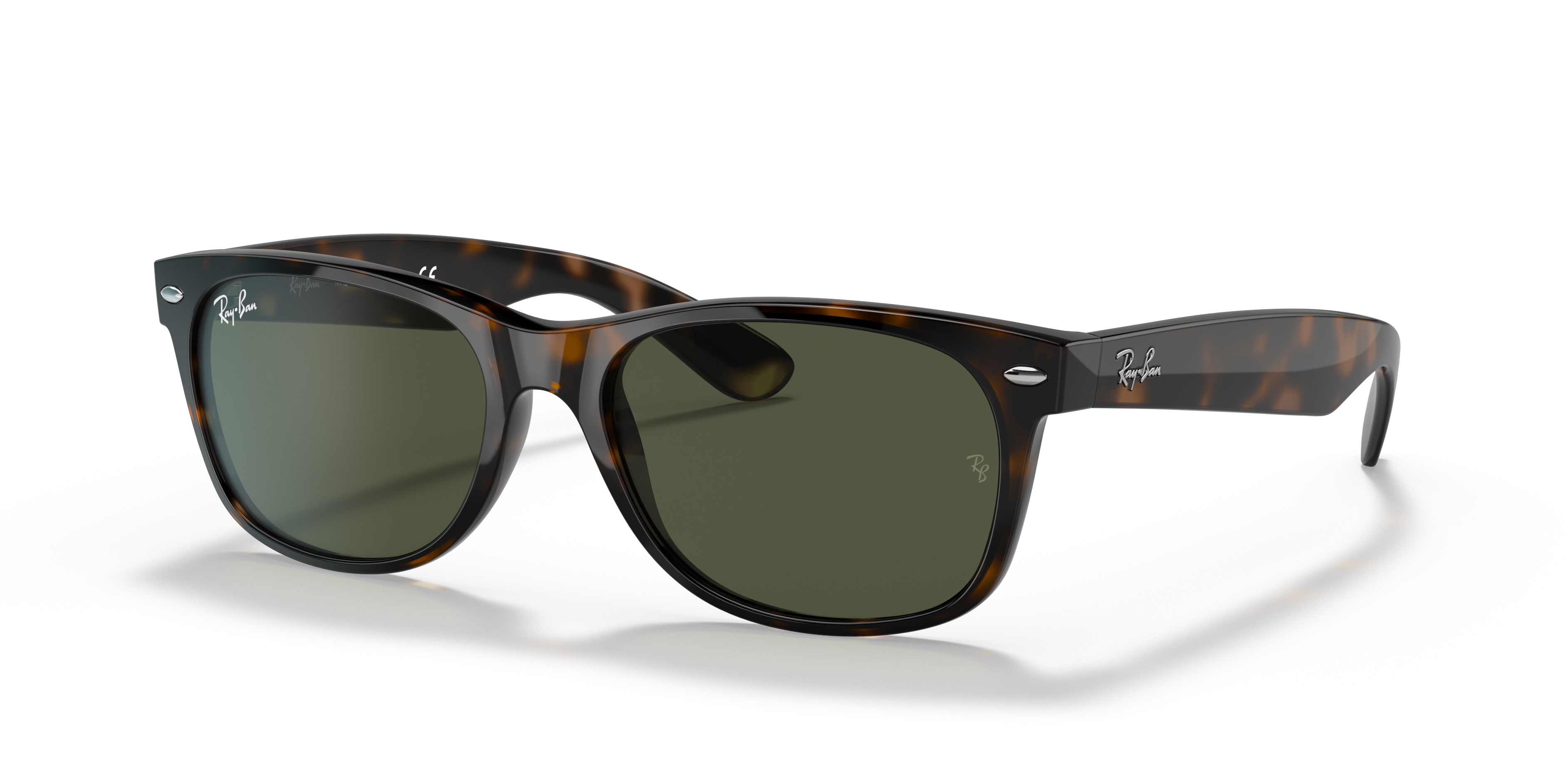 NEW WAYFARER CLASSIC Polished Tortoise Frame G-15 Green Lenses 55-18