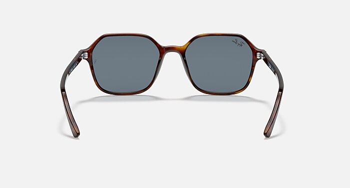 Ray-Ban Sunglasses Unisex John - Striped Havana Frame Blue Lenses 51-18