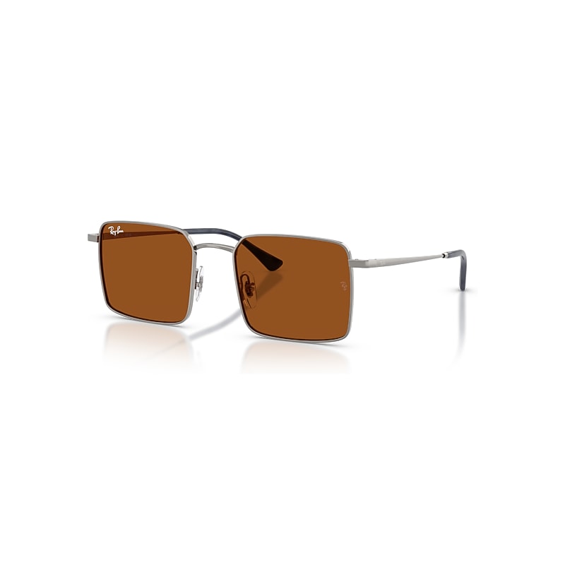 Ray-Ban Sunglasses  Idan Bio-Based - Gunmetal Frame Brown Lenses 53-20, RB3782