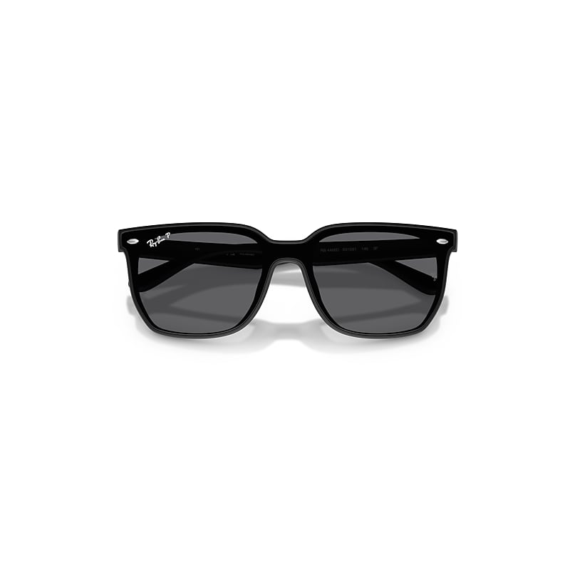 Ray Ban Rb4466d Sunglasses Matte Black Frame Grey Lenses Polarized 01-47 In Black