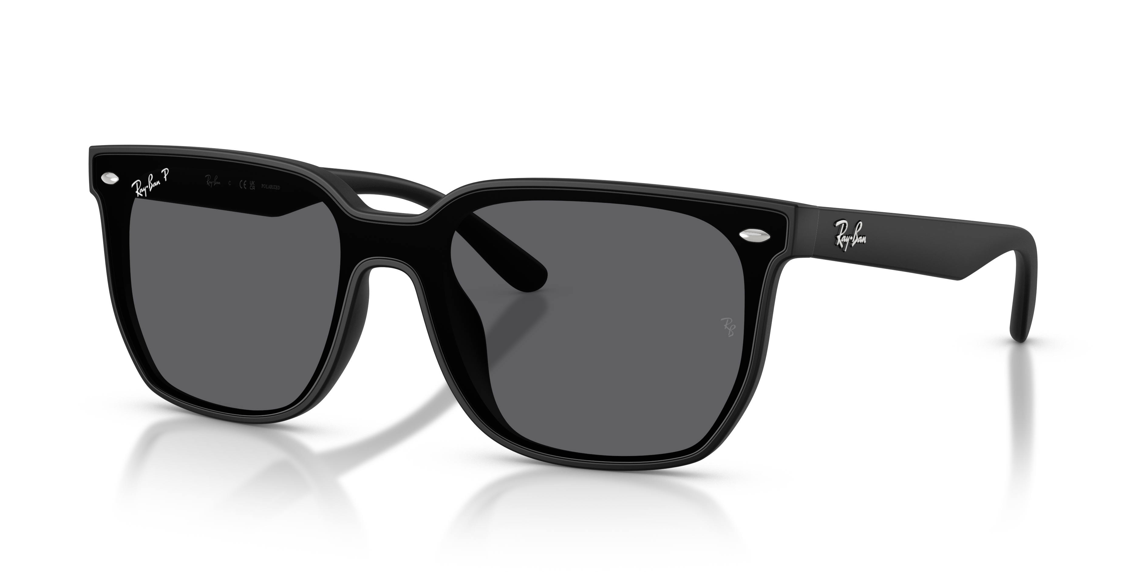 RB4466D Sunglasses in Matte Black and Polarized Grey - RB4466D
