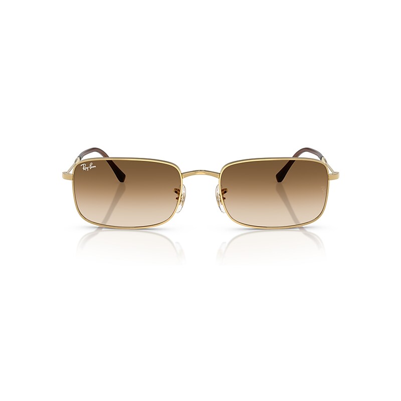 Ray Ban Rb3746 Sunglasses Arista Gold Frame Brown Lenses 59-20 In Arista Gold