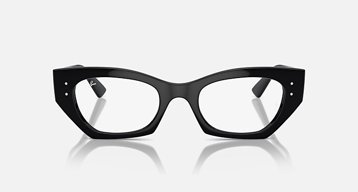 Ray-Ban Eyeglasses Unisex Zena Optics Bio-based Prescription - Black Frame Clear Lenses 52-22 Polarized