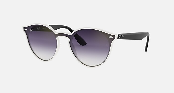 BLAZE RB4380N Sunglasses in White and Violet/Blue Gradient  display picture 2