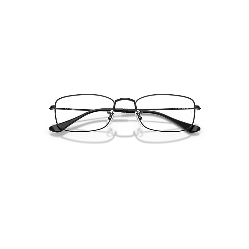 Ray Ban Rb6647 Optics Eyeglasses Black Frame Clear Lenses Polarized 55-20 In Black