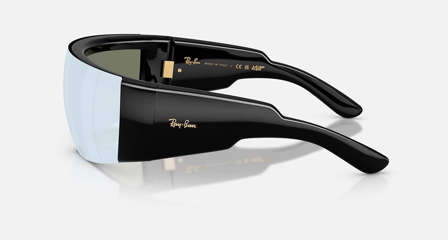 Ray-Ban Sunglasses Unisex Ultra Wrap 002 Next Generation Collection - Black Frame Green Lenses 01-41