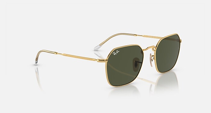 Ray-Ban Sunglasses RB3694 Jim 001/31 Gold Frames and Dark Lenses 53-20-145 3N JIM Sunglasses in Arista Gold and Green - RB3694 | Ray-Ban® US main image 4