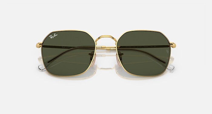 NEW RAY-BAN Jim RB3694 – Polished Arista Gold Frame, Green Lenses, 53-20 (NWT) Ray-Ban Jim RB3694 001/31-55 Arista Gold / Green Lenses main image 4