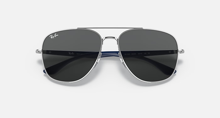 Ray-Ban Sunglasses Unisex Rb3683 - Blue Frame Grey Lenses 56-15
