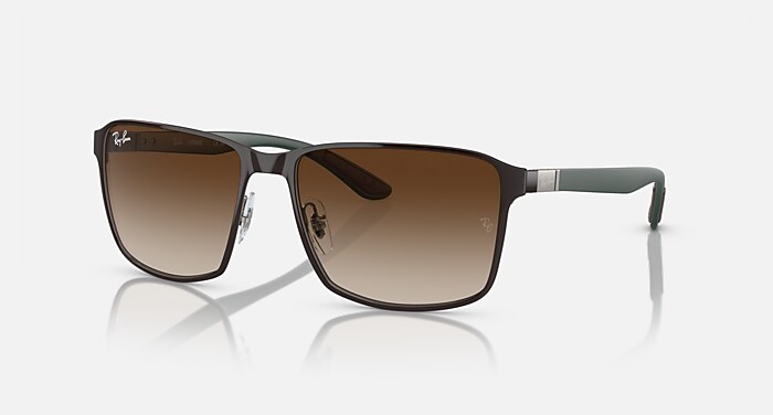 RB3721 Sunglasses in Brown On Gunmetal and Brown - RB3721  display picture 3