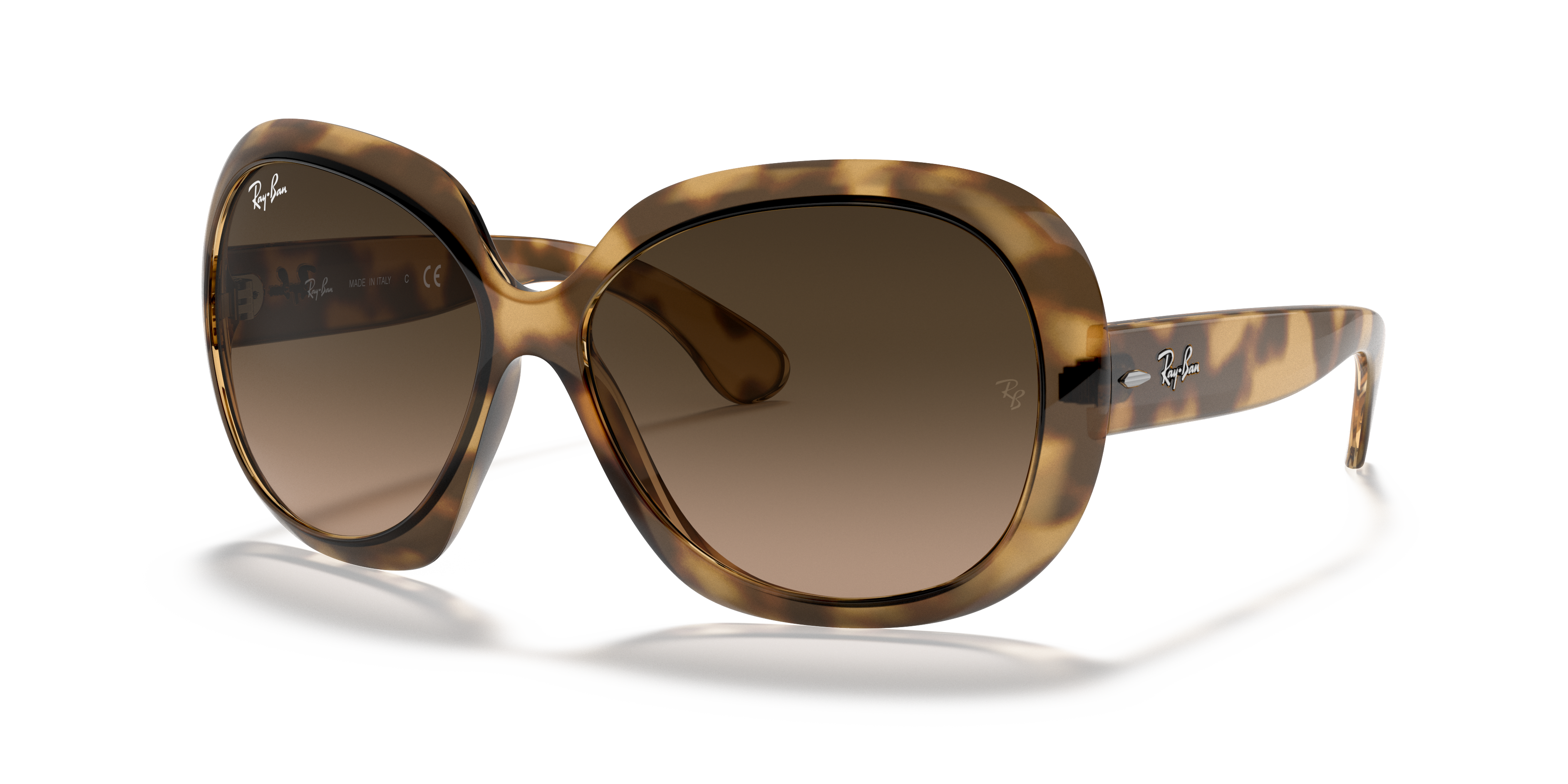 JACKIE OHH II Polished Havana Frame Pink Gradient Brown Lenses 60-14
