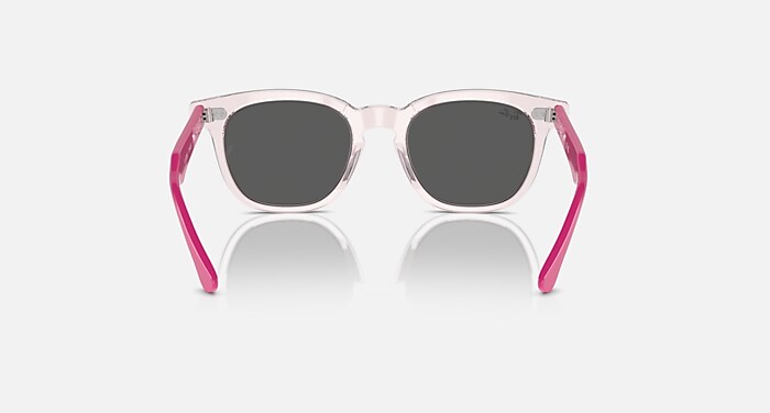 RB9098S KIDS Sunglasses in Transparent Pink and Dark Grey