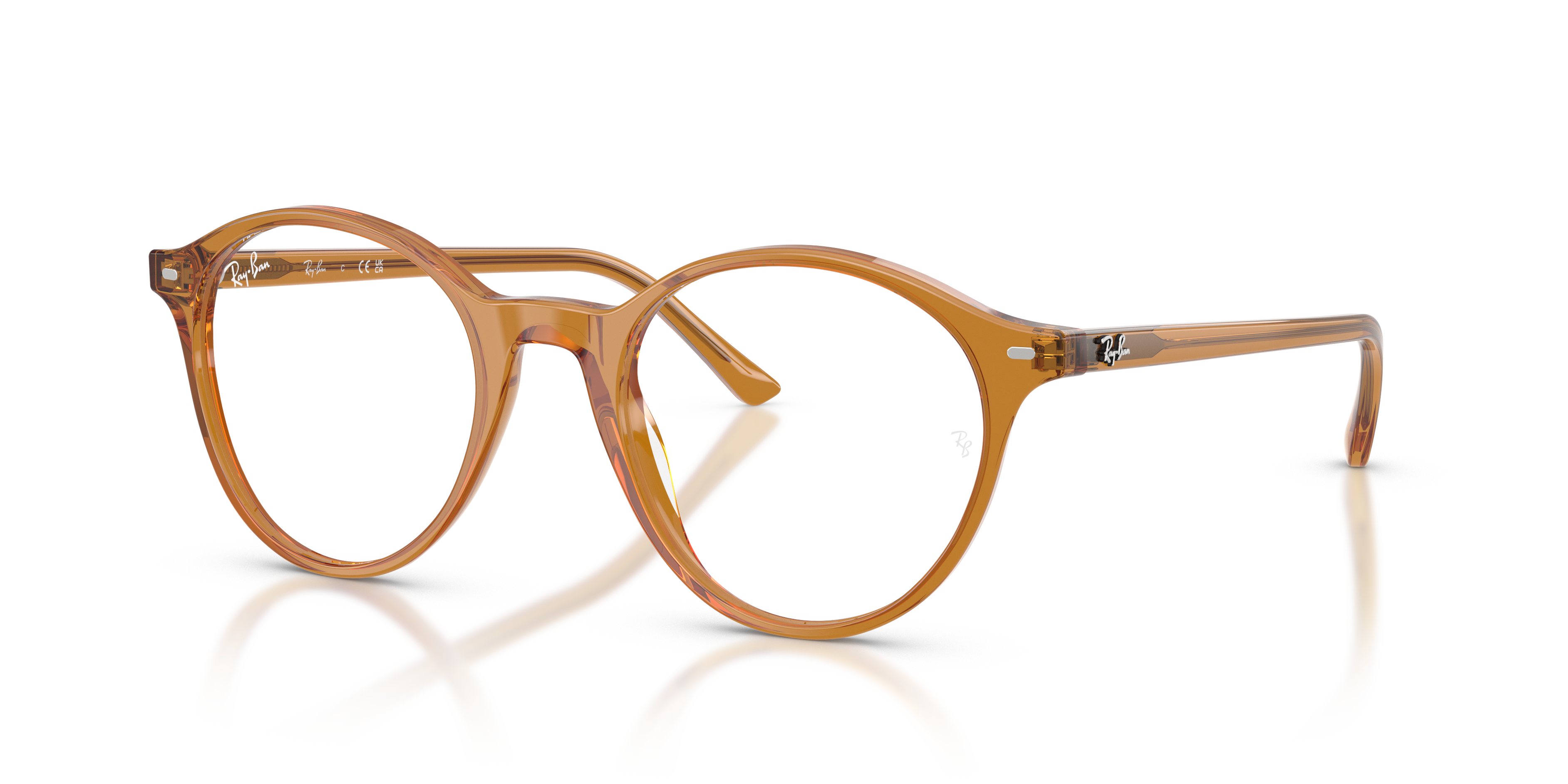BERNARD OPTICS Polished Beige Frame Clear Lenses 51-21