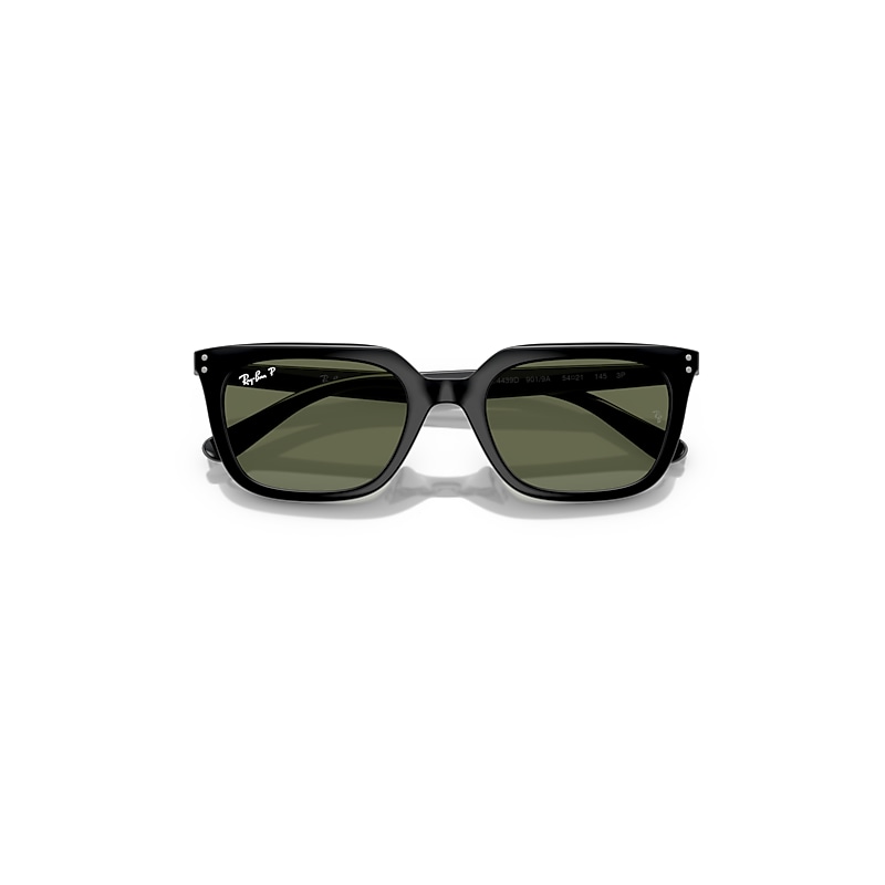 Ray Ban Rb4439d Sunglasses Black Frame Green Lenses Polarized 54-21 In Black