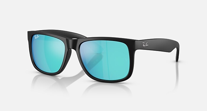 JUSTIN COLOR MIX Sunglasses in Rubber Black and Blue Mirror