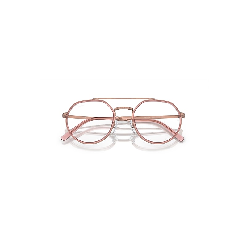 Ray-Ban Rb3765v Optics Eyeglasses Copper Frame Clear Lenses Polarized 49-22