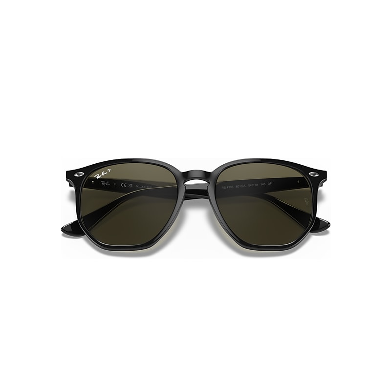 RB4306 Sunglasses in Black and G-15 Green Polarized - RB4306 | Ray