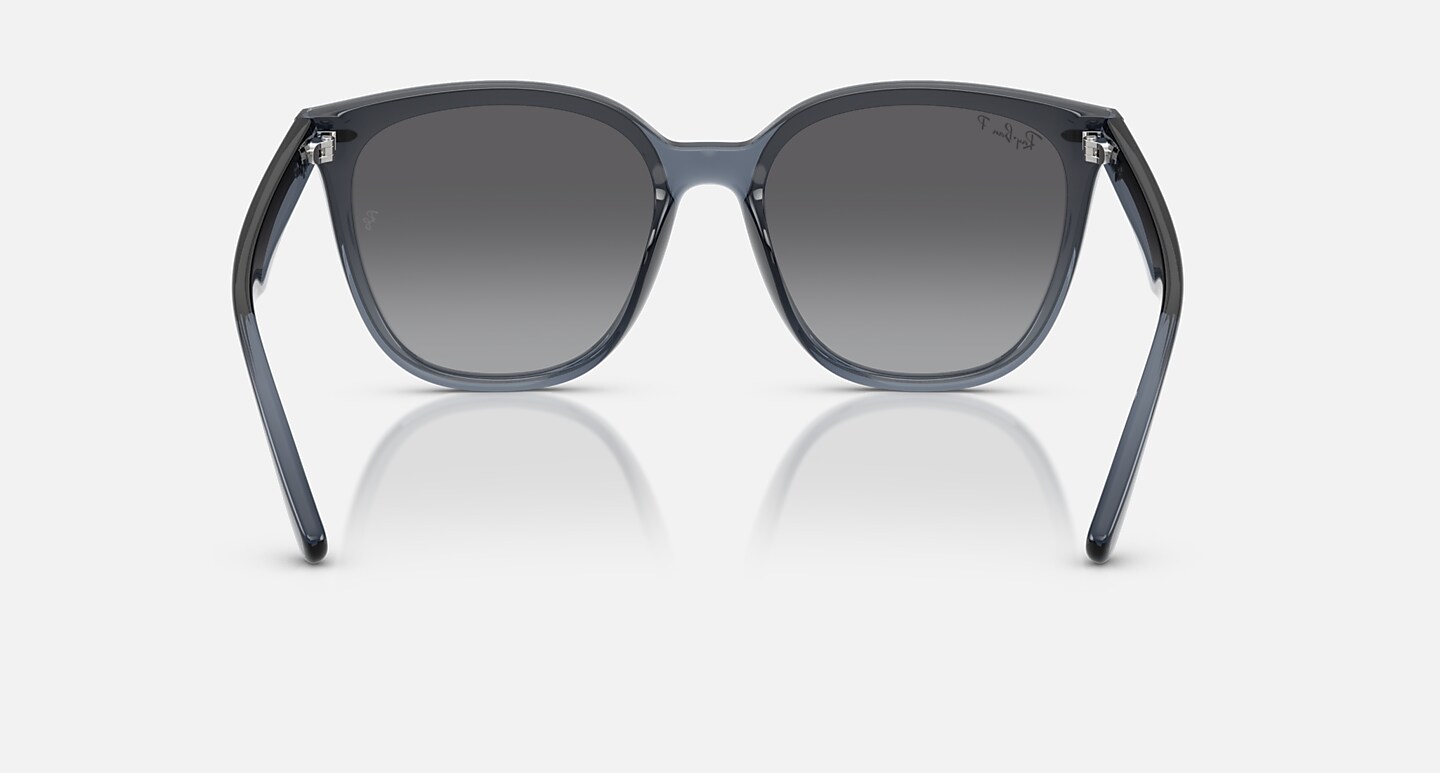 Ray-Ban Sunglasses Unisex Rb4423d - Dark Transparent Blue Frame Grey Lenses 66-15 Polarized