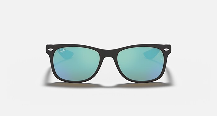 Ray-Ban Sunglasses Children New Wayfarer Kids - Black Frame Blue Lenses 47-15
