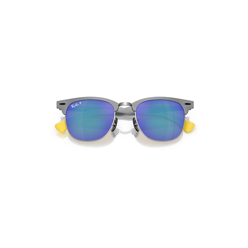 Ray-Ban Rb3807m Scuderia Ferrari Collection Chromance Sunglasses Brushed Grey Frame Grey Lenses Polarized 51-21