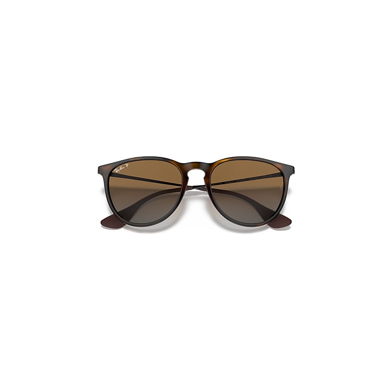 Ray-Ban Erika Classic Sunglasses Gunmetal Frame Brown Lenses Polarized 54-18