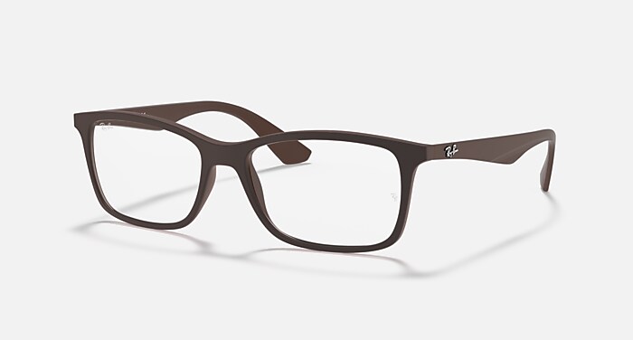Black Friday Ray-Ban Eyeglasses Unisex Rb7047 Optics Prescription - Brown Frame Clear Lenses 56-17 Polarized